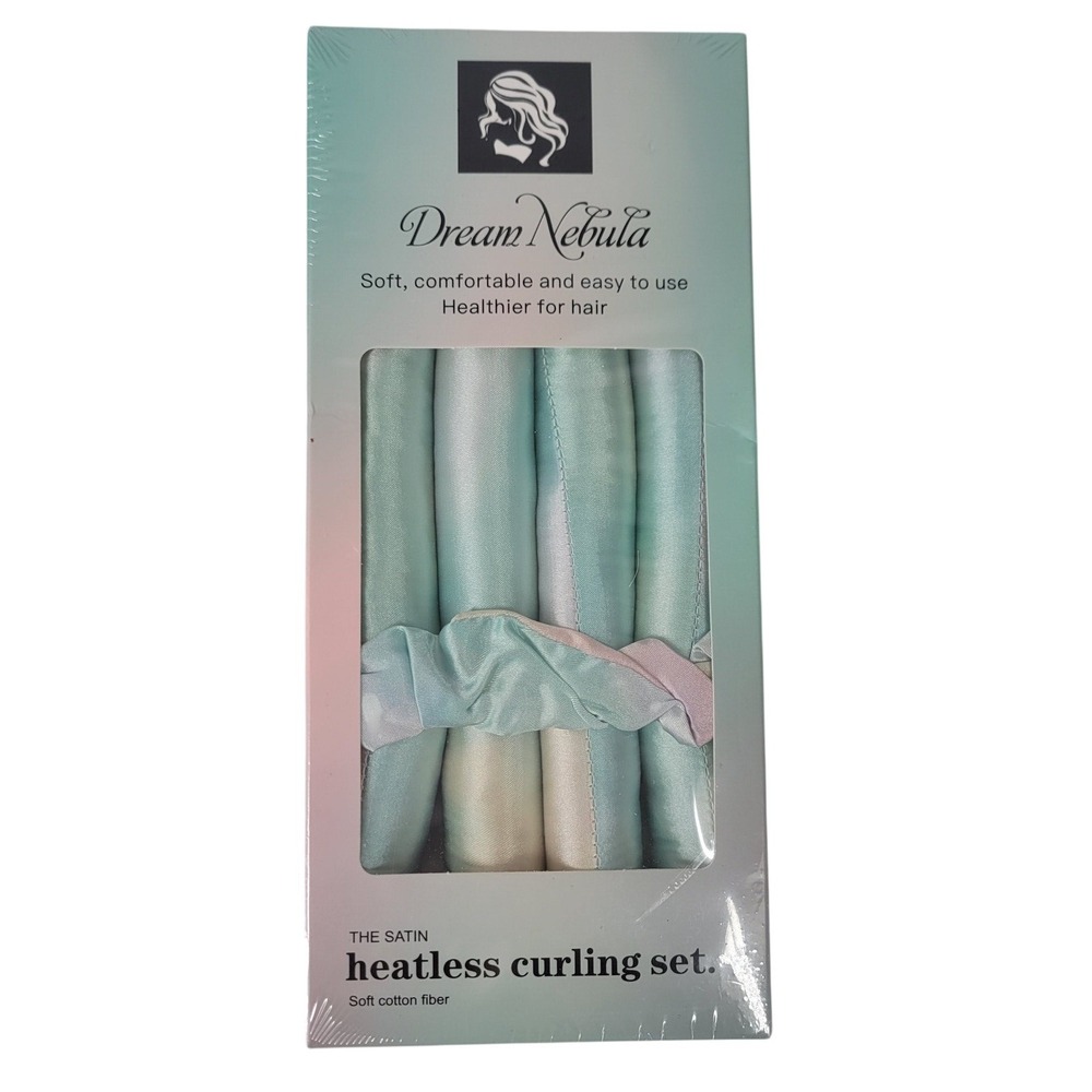 Dream Nebula Heatless Hair Curlers Set Satin Soft‎ Cotton Fiber Sleep Rollers